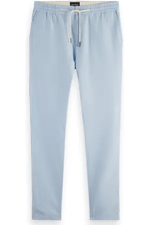 Scotch&Soda Warren Cotton/linen Twill Jogger Sky