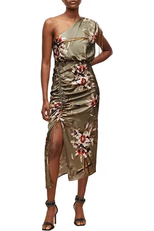 AllSaints Laura Dorada Dress Khaki Green