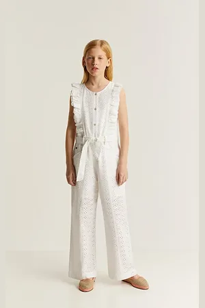 SCALPERS Emb Jumpsuit Girls White