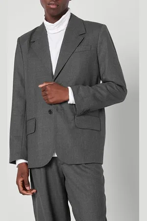 American Vintage Ls Straight Blazer Gris Chine