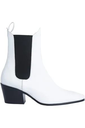 By Far Max White Grained Leather