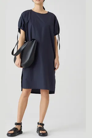 Closed Gathered Dress Dark Night