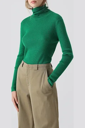 Closed Slim Rolli Long Sleeve Knits Green Patina