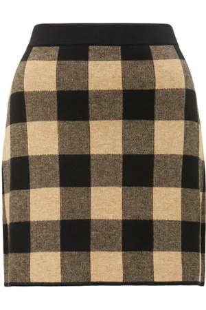 Forever New Cady Jacquard Check Knit Skirt Check