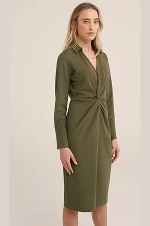WE Fashion Dress Midi Army Green