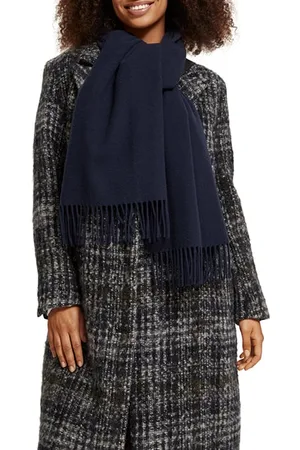 Scotch&Soda Virgin Wool Fringed Woven Scarf Night