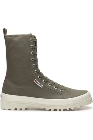Superga 2641 Alpina High Green Safari-f Avorio