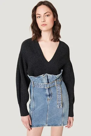 IRO Melay Denim Skirt In Authentic Blue Denim
