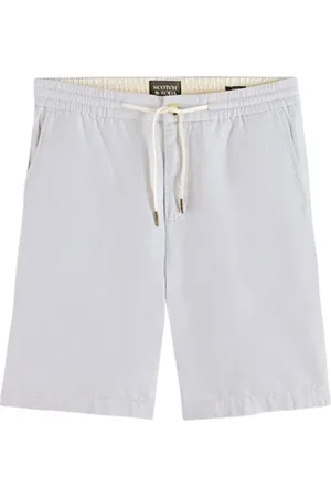 Scotch&Soda Fave- Cotton/linen Twill Bermuda Short Light Grey