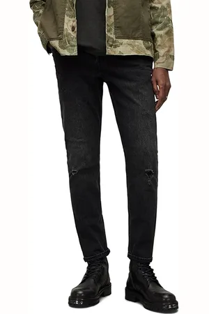 AllSaints Rex Damaged Washed Black