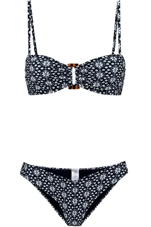 Shiwi Zoe Bikini Set Tiny Daisy Black Black