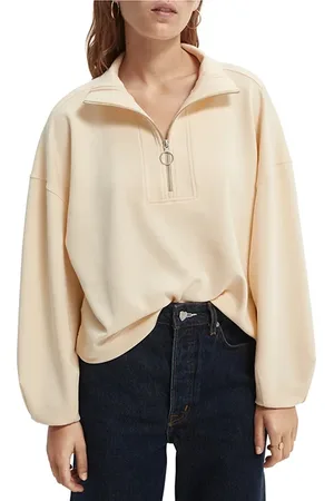Scotch&Soda Zip Anorak Sweatshirt Vanilla