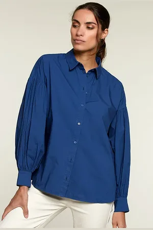 River Woods Blue Balloon Sleeves Shirt
