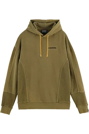 Scotch&Soda Cut & Sewn Panelled Felpa Hoodie Military