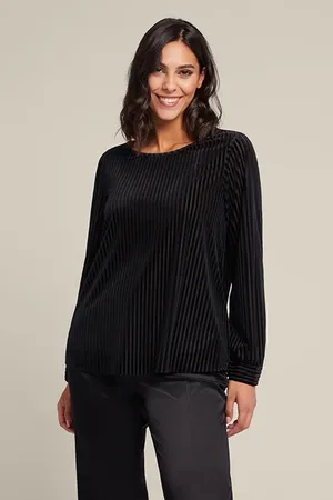 Elena Miro Corduroy Blouse Black
