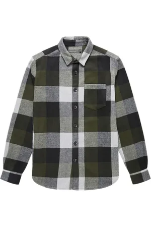 French Connection Heavy Large Check Overshirt Khaki
