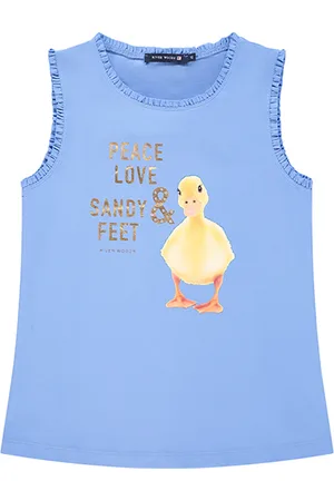 River Woods Fancy Ruches Slvls Top Blue