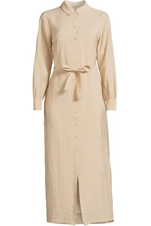 ANOTHER LABEL Chaniwa Structured Dress L/s Beige