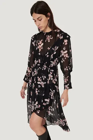 IRO Iliona Black/ecru/pink Dress