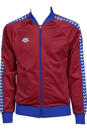 Arena M Relax Iv Team Jacket Burgundy Neon Blue Butter
