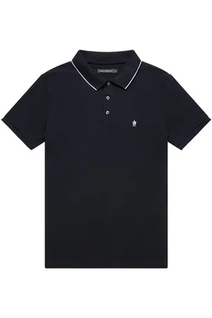 French Connection Single Tipped Pique Polo Marine