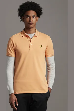 Lyle & Scott Seasonal Branded Collar Polo Shirt Melon