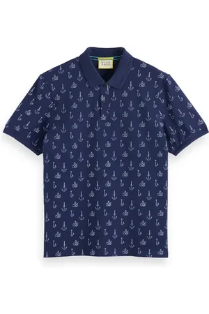 Scotch&Soda Mini All Over Print Polo Navy Blue