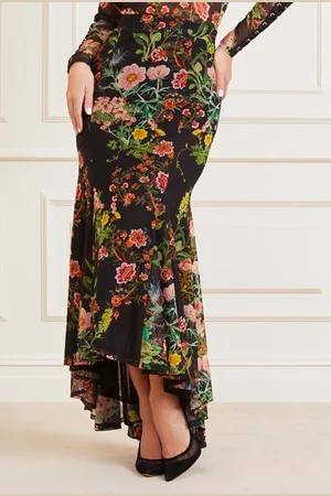 Guess GUESS Lewis Mesh Skirt Black Beauty Print
