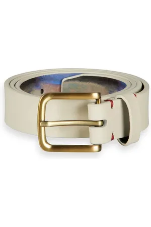 Scotch&Soda Recycled Leather Belt With Printed Backside Stone