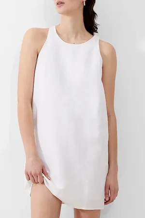 French Connection Birdie Linen Shift Dress White