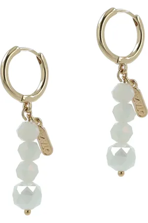 Otazu White Beads Earhangers White