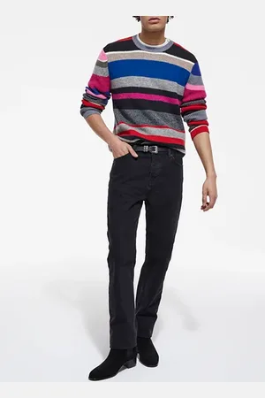 The Kooples Pull Col Rond Raye Mix Yarn Multico