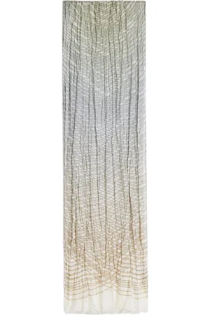 John Varvatos Abstract Zebra Printed Scarf Dark Moss