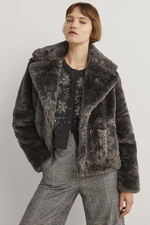 Boden Faux Fur Jacket Brn