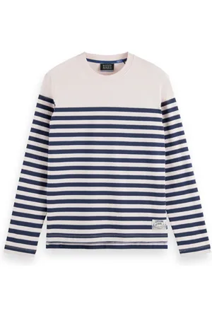 Scotch&Soda Breton Striped Ls T-shirt Sea Flower