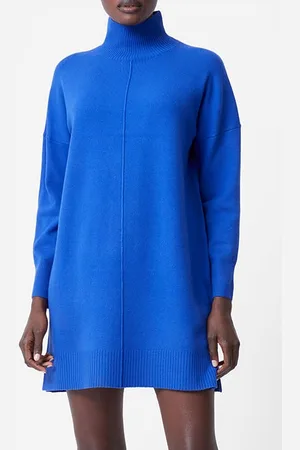 French Connection Babysoft Rollneck Knit Dress Marine