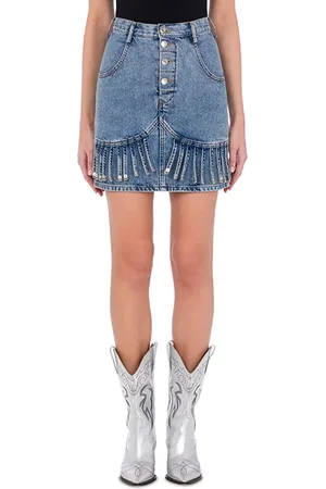 Moschino Recycled Denim Mini Skirt Blue