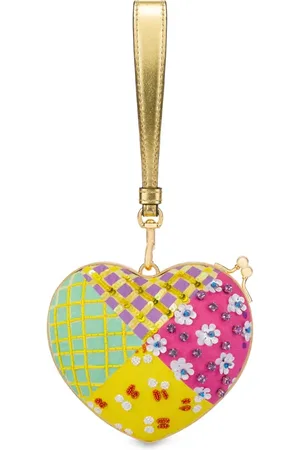 Moschino Heart Bag Patchwork Embroidery Multicolor