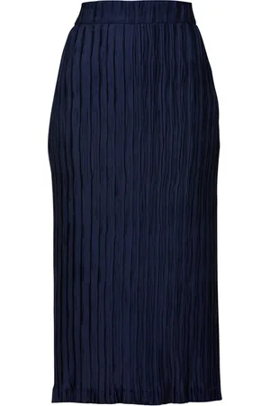 Helen McAlinden Roz Navy Pleat Skirt