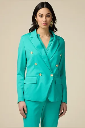 Oltre Double-breasted Jersey Blazer Green