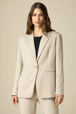 Oltre Tencel-blend Blazer Natural
