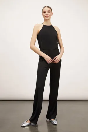Motivi Long Jersey Jumpsuit Black