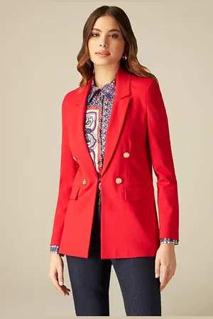 Oltre Milano Stitch Blazer Red