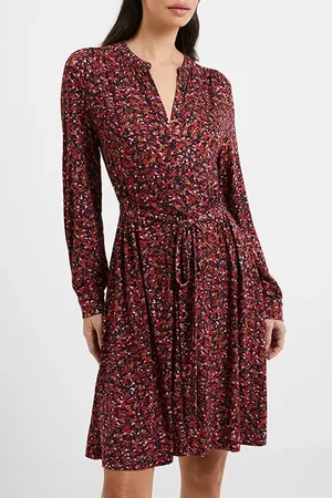 French Connection Clara Meadow Jersey Shirt Dress Blackout