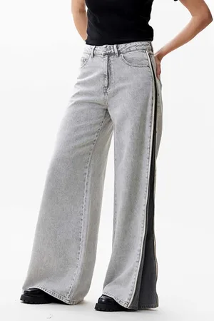 Catwalk Junkie Loose Fit Jeans With Zipper Detail Chateau Grey