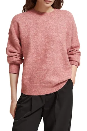Scotch&Soda Fuzzy Crew Neck Pullover Dusty Rose Melange