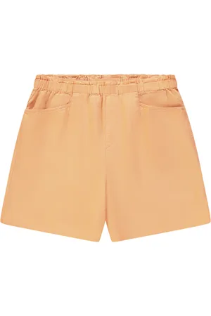 White Stuff Lily Linen Shorts Mid Orange