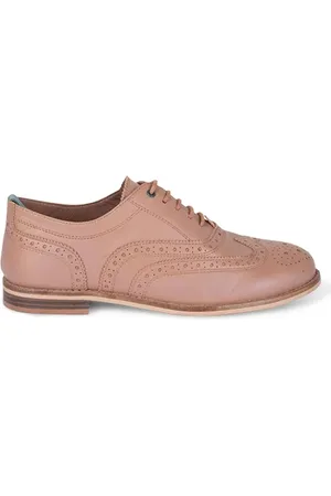 White Stuff Thistle Lace Up Brogue Display Pink Mlt