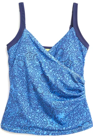 White Stuff Bay Wrap Tankini Blue Pr