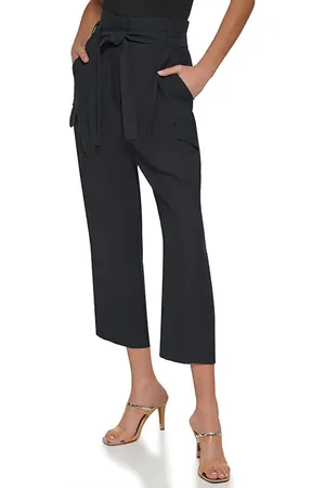 DKNY Tie High Waist Taper Black